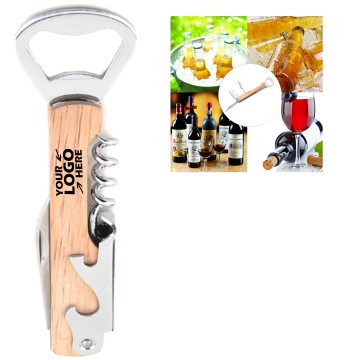Wooden Wine Beer Bottle Opener Multi-Tool